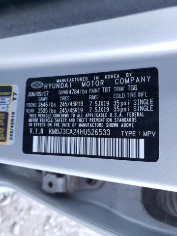 Photo 9 VIN: KM8J3CA24HU526533 - HYUNDAI TUCSON LIM 