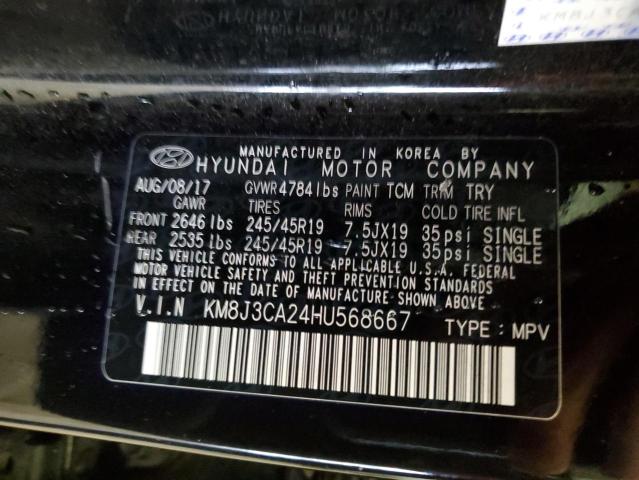 Photo 12 VIN: KM8J3CA24HU568667 - HYUNDAI TUCSON LIM 