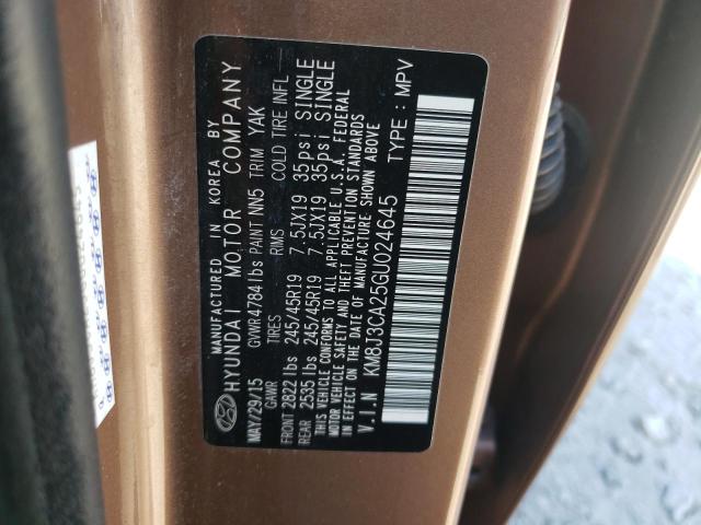 Photo 12 VIN: KM8J3CA25GU024645 - HYUNDAI TUCSON LIM 