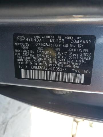 Photo 12 VIN: KM8J3CA25GU135373 - HYUNDAI TUCSON 