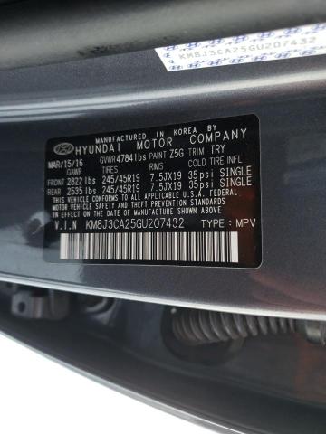 Photo 12 VIN: KM8J3CA25GU207432 - HYUNDAI TUCSON LIM 