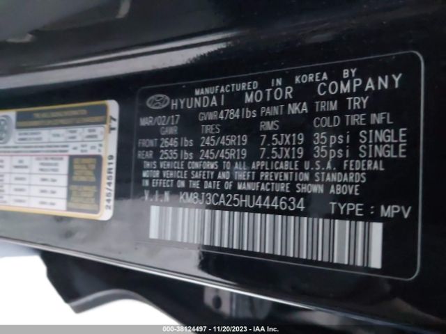 Photo 8 VIN: KM8J3CA25HU444634 - HYUNDAI TUCSON 