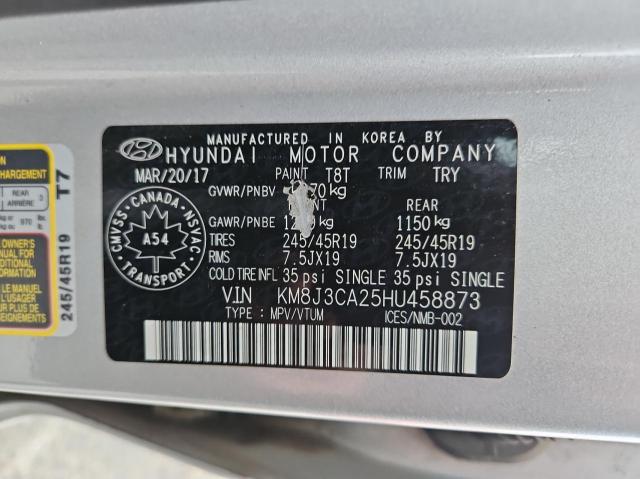 Photo 9 VIN: KM8J3CA25HU458873 - HYUNDAI TUCSON LIM 