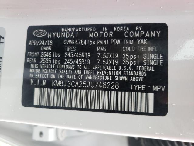 Photo 9 VIN: KM8J3CA25JU748228 - HYUNDAI TUCSON VAL 