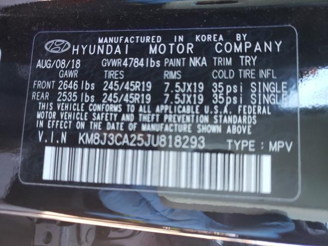 Photo 9 VIN: KM8J3CA25JU818293 - HYUNDAI TUCSON VAL 