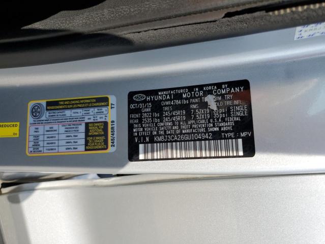 Photo 12 VIN: KM8J3CA26GU104942 - HYUNDAI TUCSON LIM 