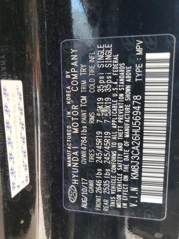 Photo 12 VIN: KM8J3CA26HU569478 - HYUNDAI TUCSON LIM 