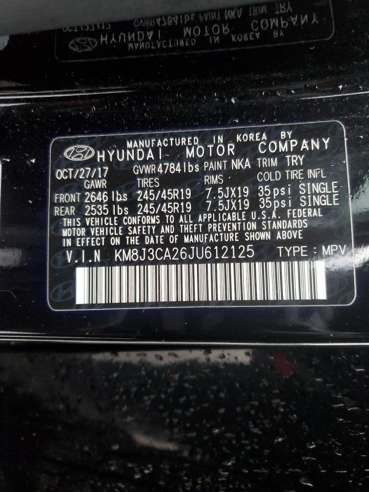 Photo 12 VIN: KM8J3CA26JU612125 - HYUNDAI TUCSON 