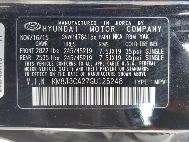 Photo 11 VIN: KM8J3CA27GU125248 - HYUNDAI TUCSON 