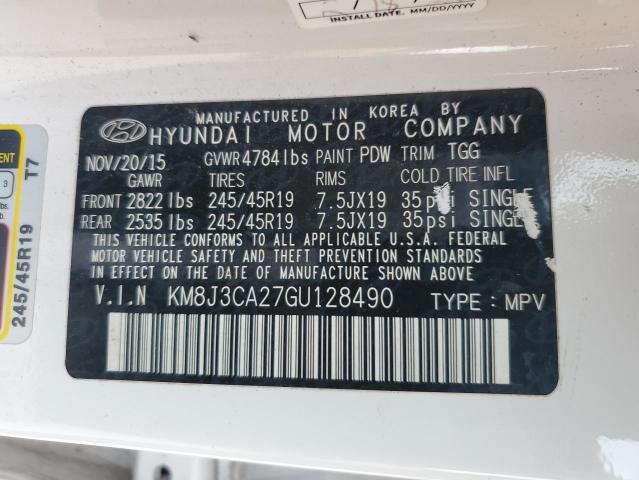 Photo 12 VIN: KM8J3CA27GU128490 - HYUNDAI TUCSON LIM 