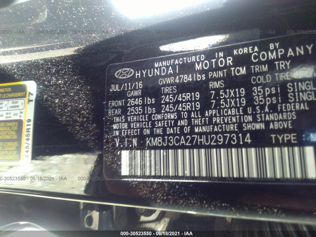 Photo 8 VIN: KM8J3CA27HU297314 - HYUNDAI TUCSON 