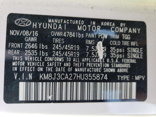 Photo 13 VIN: KM8J3CA27HU355874 - HYUNDAI TUCSON 