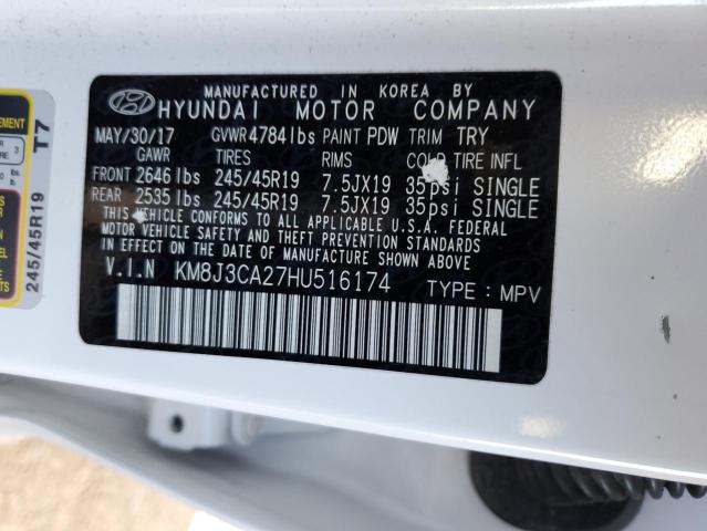 Photo 12 VIN: KM8J3CA27HU516174 - HYUNDAI TUCSON 