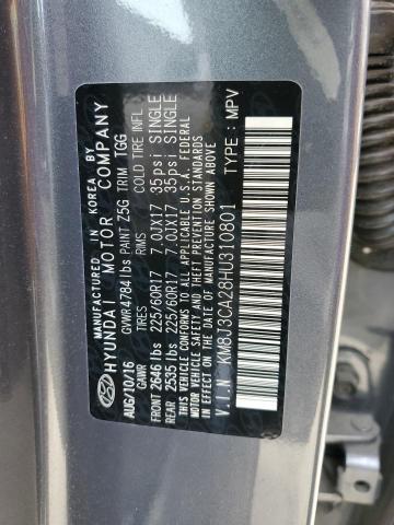 Photo 12 VIN: KM8J3CA28HU310801 - HYUNDAI TUCSON LIM 