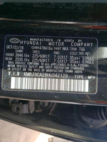 Photo 9 VIN: KM8J3CA28HU342129 - HYUNDAI TUCSON LIM 