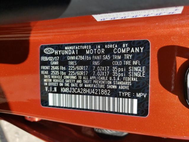 Photo 11 VIN: KM8J3CA28HU421882 - HYUNDAI TUCSON LIM 