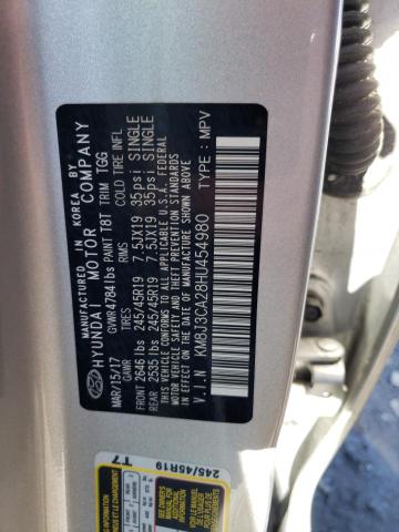 Photo 12 VIN: KM8J3CA28HU454980 - HYUNDAI TUCSON LIM 