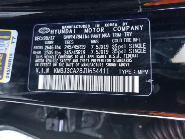 Photo 12 VIN: KM8J3CA28JU654411 - HYUNDAI TUCSON VAL 