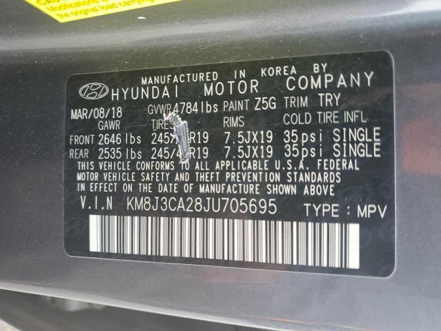 Photo 12 VIN: KM8J3CA28JU705695 - HYUNDAI TUCSON 