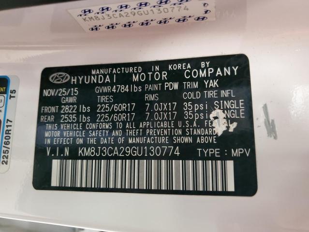 Photo 12 VIN: KM8J3CA29GU130774 - HYUNDAI TUCSON 