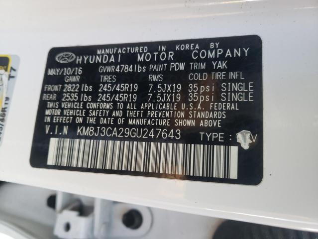 Photo 9 VIN: KM8J3CA29GU247643 - HYUNDAI TUCSON LIM 