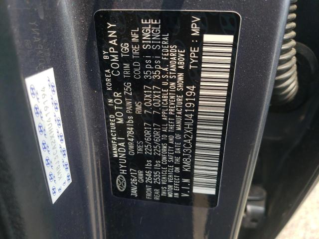 Photo 12 VIN: KM8J3CA2XHU419194 - HYUNDAI TUCSON LIM 