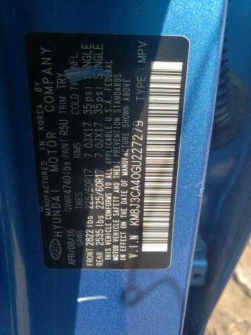 Photo 11 VIN: KM8J3CA40GU227279 - HYUNDAI TUCSON LIM 