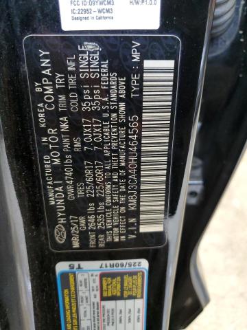 Photo 12 VIN: KM8J3CA40HU464565 - HYUNDAI TUCSON 