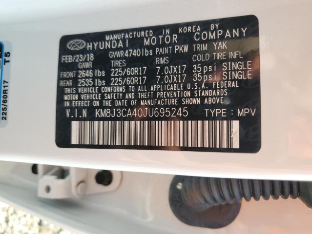 Photo 12 VIN: KM8J3CA40JU695245 - HYUNDAI TUCSON SEL 