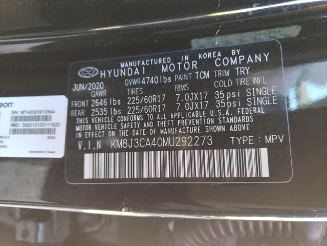 Photo 11 VIN: KM8J3CA40MU292273 - HYUNDAI TUCSON LIM 