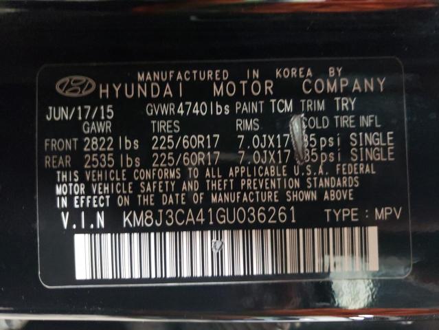 Photo 12 VIN: KM8J3CA41GU036261 - HYUNDAI TUCSON LIM 