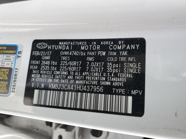 Photo 12 VIN: KM8J3CA41HU437956 - HYUNDAI TUCSON LIM 