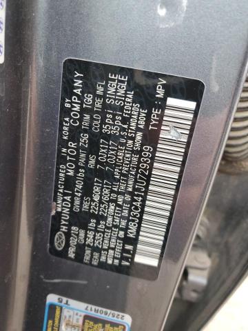 Photo 12 VIN: KM8J3CA41JU729399 - HYUNDAI TUCSON SEL 