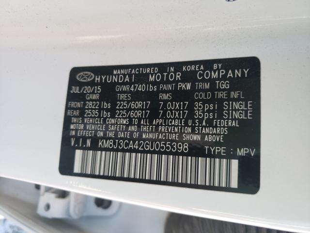 Photo 9 VIN: KM8J3CA42GU055398 - HYUNDAI TUCSON 