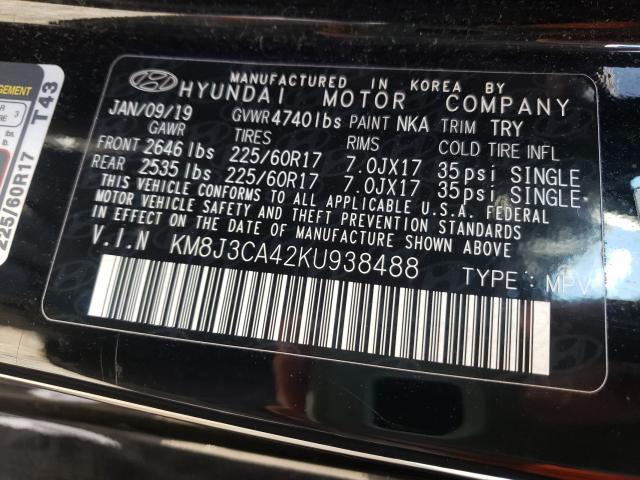 Photo 9 VIN: KM8J3CA42KU938488 - HYUNDAI TUCSON LIM 