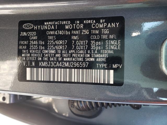 Photo 9 VIN: KM8J3CA42MU296597 - HYUNDAI TUCSON LIM 