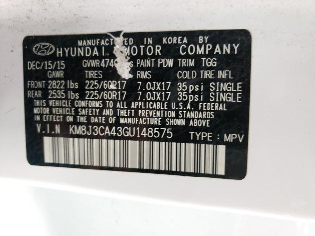 Photo 11 VIN: KM8J3CA43GU148575 - HYUNDAI TUCSON LIM 