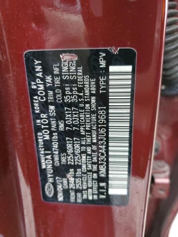 Photo 12 VIN: KM8J3CA43JU619681 - HYUNDAI TUCSON SEL 