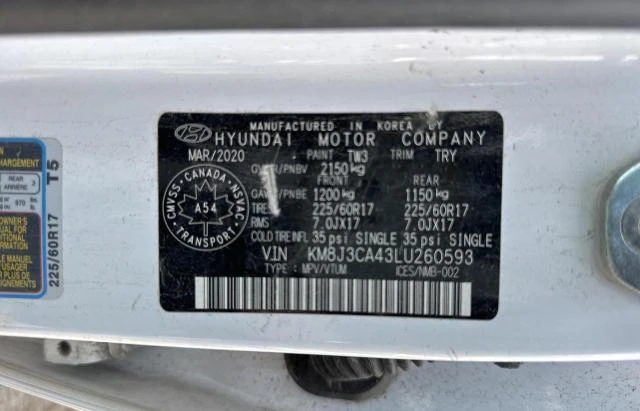 Photo 9 VIN: KM8J3CA43LU260593 - HYUNDAI TUCSON LIM 