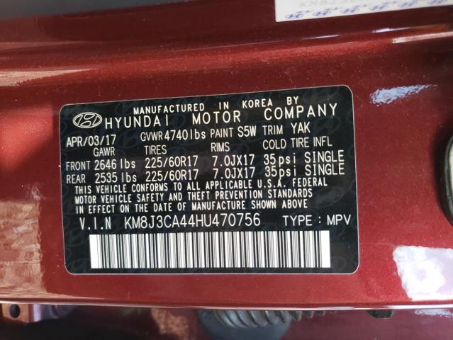 Photo 11 VIN: KM8J3CA44HU470756 - HYUNDAI TUCSON LIM 