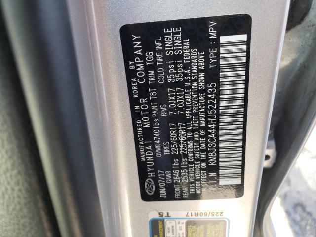 Photo 9 VIN: KM8J3CA44HU522435 - HYUNDAI TUCSON LIM 