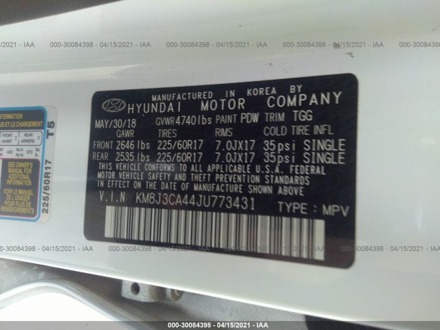 Photo 8 VIN: KM8J3CA44JU773431 - HYUNDAI TUCSON 