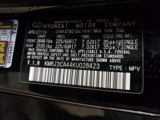 Photo 12 VIN: KM8J3CA44KU028423 - HYUNDAI TUCSON 