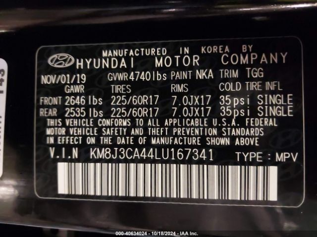 Photo 8 VIN: KM8J3CA44LU167341 - HYUNDAI TUCSON 