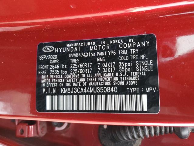 Photo 12 VIN: KM8J3CA44MU350840 - HYUNDAI TUCSON 