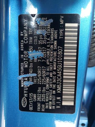 Photo 11 VIN: KM8J3CA45GU101807 - HYUNDAI TUCSON LIM 