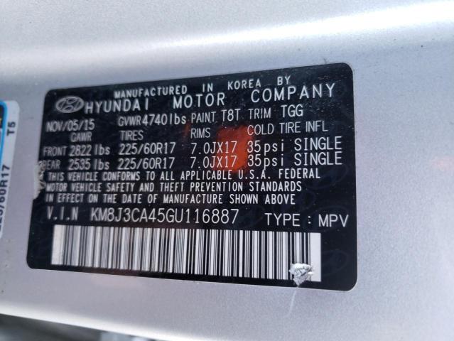 Photo 11 VIN: KM8J3CA45GU116887 - HYUNDAI TUCSON LIM 