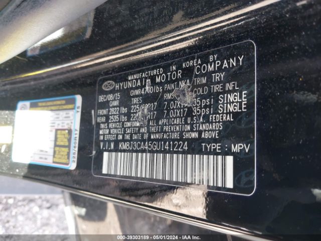 Photo 8 VIN: KM8J3CA45GU141224 - HYUNDAI TUCSON 