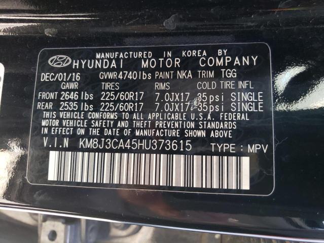 Photo 12 VIN: KM8J3CA45HU373615 - HYUNDAI TUCSON LIM 