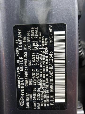 Photo 12 VIN: KM8J3CA45HU412543 - HYUNDAI TUCSON LIM 